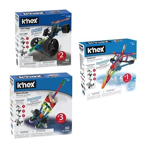 [BFKN17020] Avión Armable K`Nex 57Pzs Surt/3 5a+ (17021-22-23)