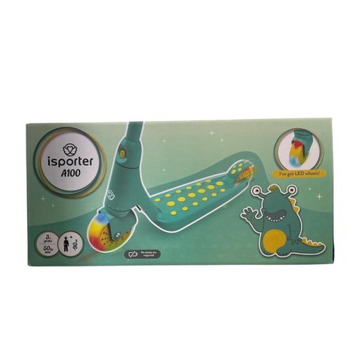 [ZEA100G] Scooter Ajustable con Luz Verde 3a+ 50Kg Max