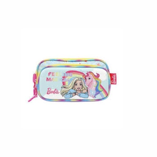 [NZ3329] Cartuchera Triple Zipper de Barbie Feeling Magical (BRB049-PC059A)