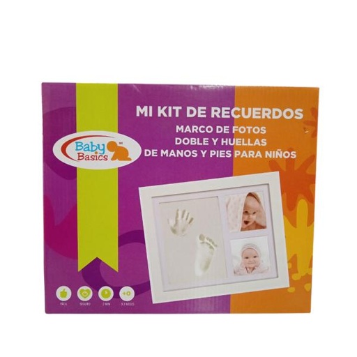 [NENP077] Portaretrato Doble Foto y Set de Huellas de Manos y Pies 3a+