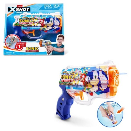 [ZU118166] Lanzador X-Shot Skins de Agua Sonic The Hedgehog 5a+