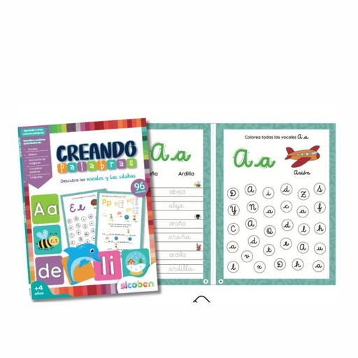 [ES0567] Libro Creando Palabras Descubre Vocales y las Sílabas 4a+