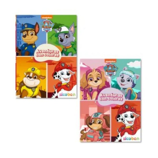 [ES1489] Libro Aventuras de Colores de Paw Patrol Displ/96 Surt/2