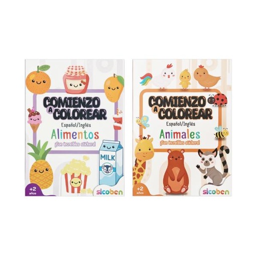 [ES5418] Libro Colección Comienzo a Colorear Surt/2 Español/Inglés 2a+