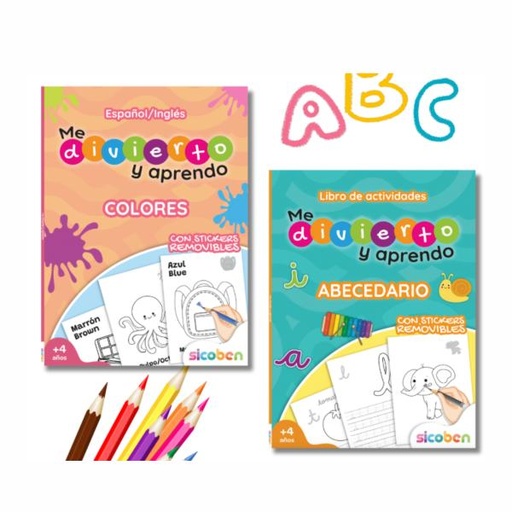 [ES5432] Libro Me Divierto y Aprendo Colores Español/Inglés Surt/2 4a+