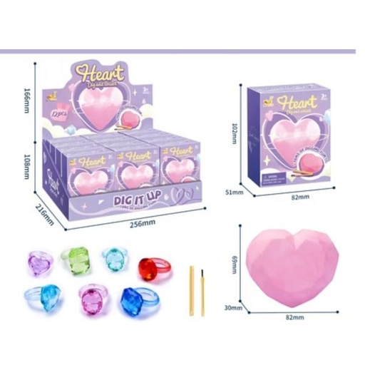 [WWAT717-1] Juguete de Excavación de Corazon Displ/12 3a+