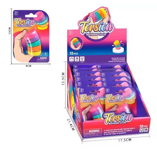 [WWH019] Juguete Antiestrés Torsion Círculo Arcoíris Displ/12 3a+(458740)
