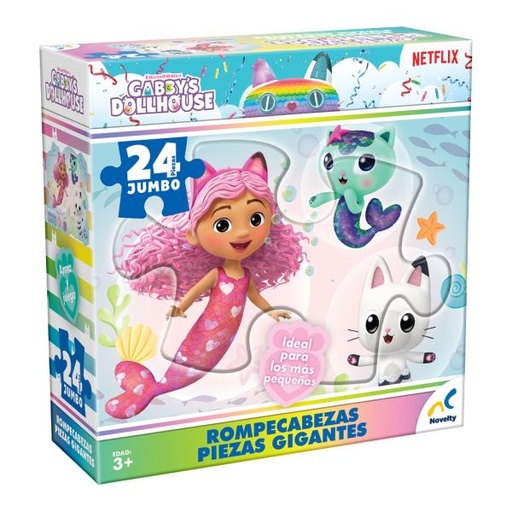 [PIJCA4712] Rompecabezas Jumbo de la Casa de Muñeca de Gabby'S 24Pzs 3a+