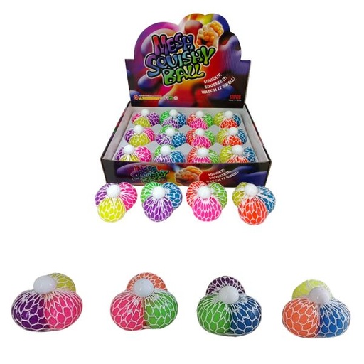 [HY10797] Squish de Bola de Malla Displ/12 Surt/4 3a+