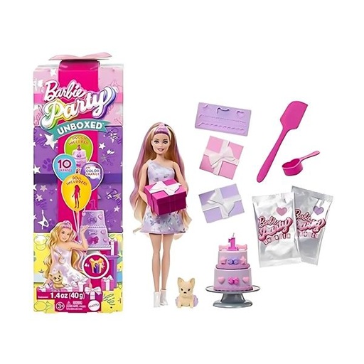 [MTJFG68] Muñeca Barbie Party con Accesorios 3a+