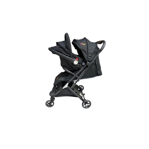 [FDAH275] Coche 4 Ruedas Negro con Portabebe 15Kg Máx.