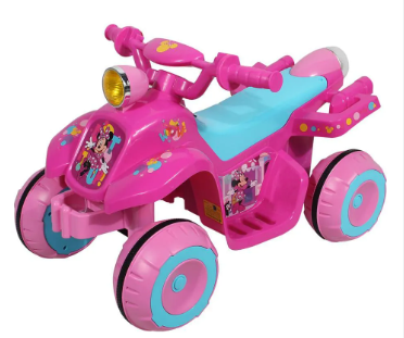 [PI10431MN] Montable Cuatriciclo Eléctrico 6 V Disney Minnie 3a+