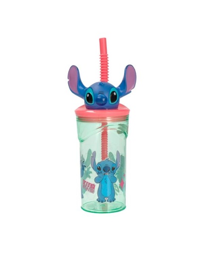 [SR74869] Vaso con Tapa 3D Pajilla de Disndey Stitch 360ml