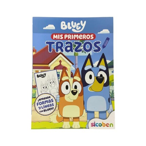 [ES0532] Libro Mis Primeros Trazos Aprende Formas y Lineas con Bluey