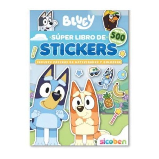 [ES1591] Libro para Colorear con Stickers de Bluey