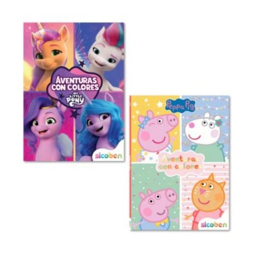 [ES2462] Libro para Colorear Colección Aventuras con Colores Displ/96 Surt/2