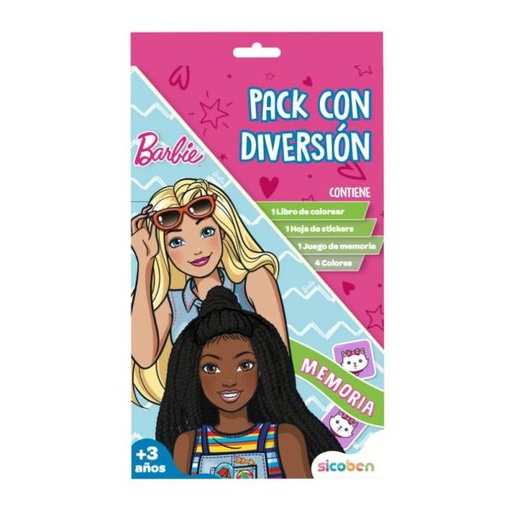 [ES3122] Libro para Colorear con Juego de Mesa de Barbie 3a+