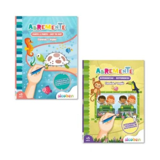 [ES6514] Libro Coleccción Abremente Punto A Punto & Diferencias Español /Inglés Surt 2 2a+