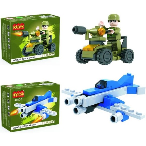 [CO4600] Mini Vehículos Armables Display/16 35pzs 6a+