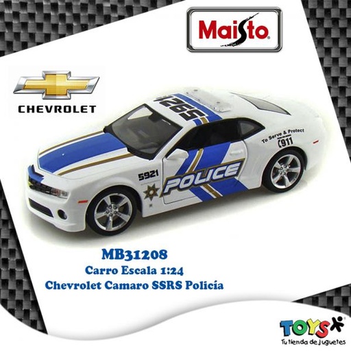 [MB31208] Carro Policía Chevrolet® Camaro®SSRS Esc:1:24 3a+
