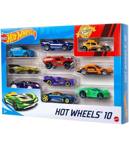 [MT54886] Hot Wheels - Carritos en Set de 10 Surtido 3a+
