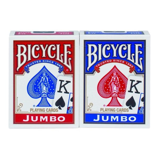 [NP88B2] Baraja Bicycle Jumbo Rojo-Azul Blister de 2 cartas