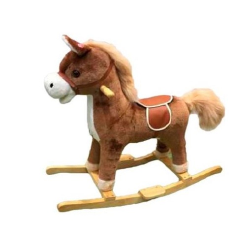 [YZ101] Caballito Mecedora Café c/Movimiento y Sonidos 3a+