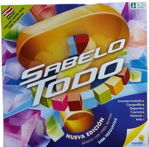 [RN50462] Juego de  Mesa Familiar Sabelotodo Costa Rica Edición  Especial 12a+