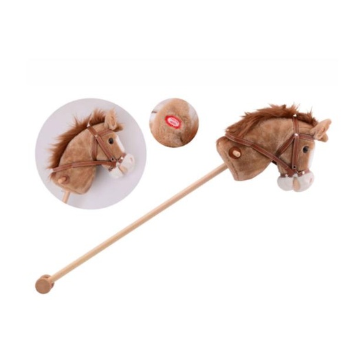 [YZ002] Caballito de Palo Café Claro con Ruedas 3a+