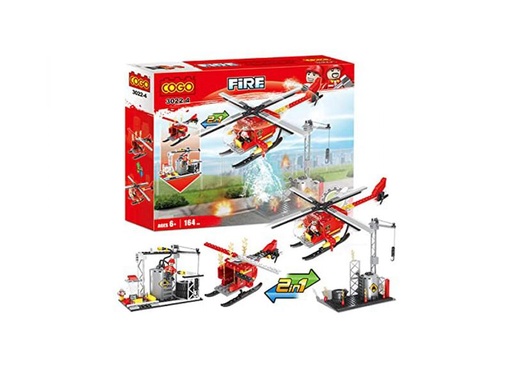 [CO30224] City Estación de Bomberos Helicópero 2en1 164pzs 6a+