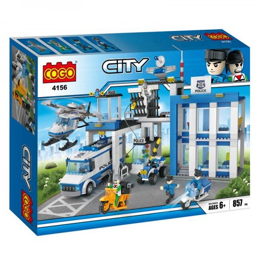 [CO4156] City Estación de Policía C/Vehículos 857pzs 6a+