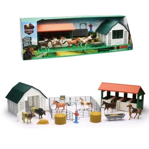[TY05516A] Granja Set de Caballeriza Country Life 3a+