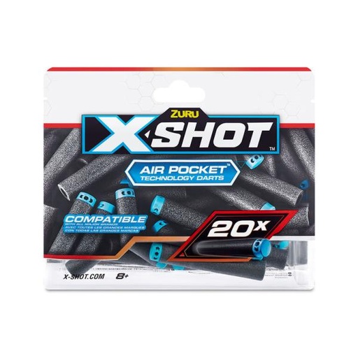 [ZU36587] Dardos de Espuma X-shot 20Pzs 8a+