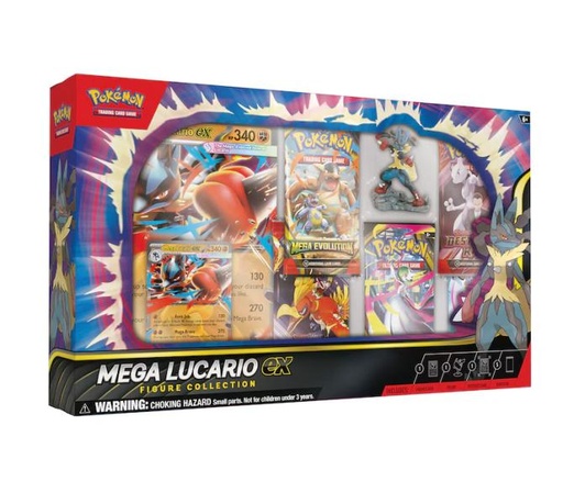 [CD13455] Cartas p/Intercambio Pokémon Mega Lucario con Figura 6a+