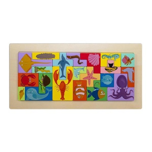 [WWL233] Rompecabezas de Madera Figura Animales Marinos 4a+ (449854)