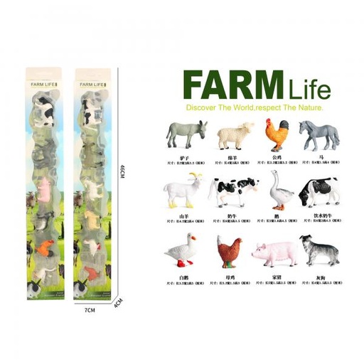 [WWKZ005F] Animales de la Granja en Blister de 6 S/2 3a+