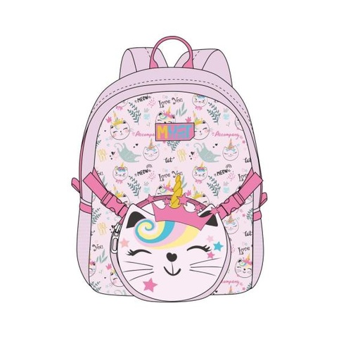 [DK586346] Salveque Pequeño de Gatito con Bolsito 3a+