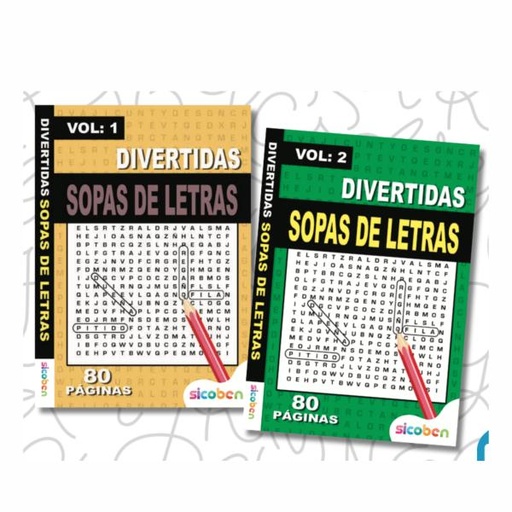 [ES3468] Libro Divertidas Sopas de Letras Colección Mente en Forma I Surt/2