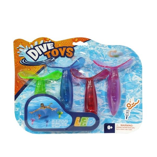 [WWCYA163X4] Torpedos con Luz de Juguete para Piscina Set/4 6a+(458580)