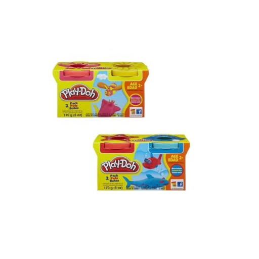 [HB23655] Plasticina Play-Doh 2Pack Surt/2 Color Neón 2A+