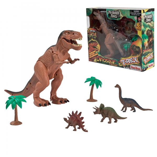 Set de Dinosaurios Luz y Sonidos 6pzs 3a+ | Toys Mayoreo