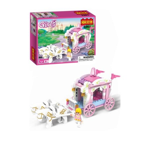 [CO3267] Carruaje Princesa Girls de Armar 98 pzs 6a+