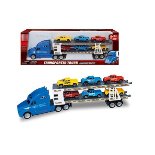 [WW66631J] Camión Transportador de Carritos 1:48 Surt/3 3a+