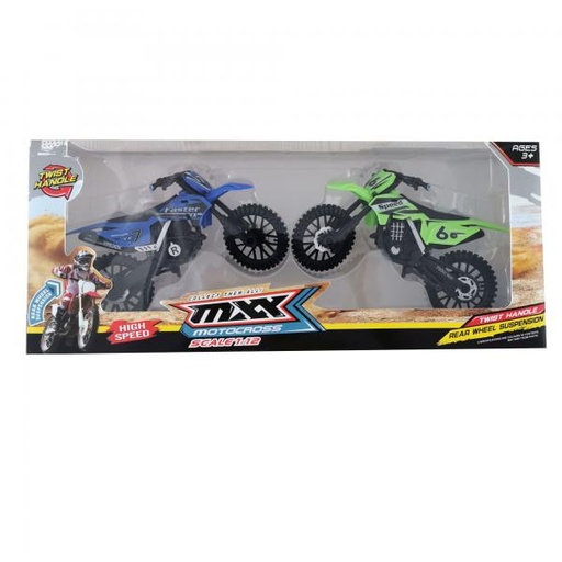 [WW8522A2] Motocicleta de Motocross Set de 2 1:12 3a+