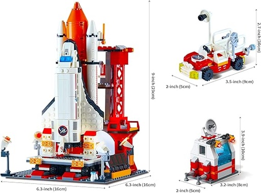 [WWSP9602] Bloques de Construcción Base Espacial 682 pzs 6a+