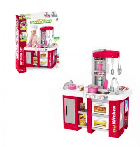 [WW92246A] Cocina Roja Chef Talentoso 58pzs 3a+ Tamaño: 61 x 33 x 72.5cm