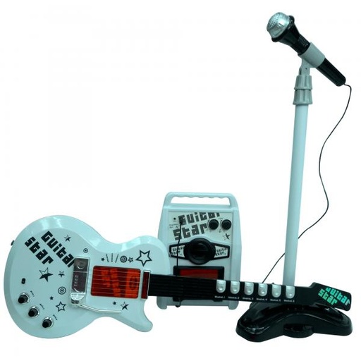 [WW9010D] Set Guitarra Eléctrica y Micrófono Receptor Infrarrojo 6a+(432665)