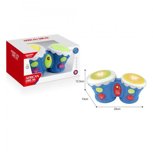 [WWHE0505] Tambor Musical para BebévAzul/Blanco 18m+