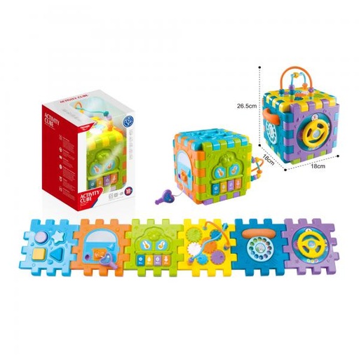 [WWHE0527] Cubo de Actividades Luz y Sonidos 18m+
