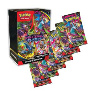 [CD12641] Cartas para Intercambio Pokémon Mega Evolución Phantasmal Flames Caja 4 Sobres Displ/10 x10 Tarjetas 1 Deck 6a+ ES-LA